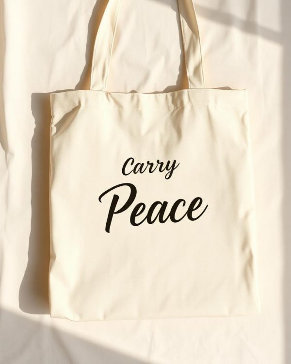 Carry Peace Canvas Tote